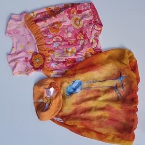 Baby Lulu romper & Little Leoma Love grove bubble dress 12 months 2 for 1